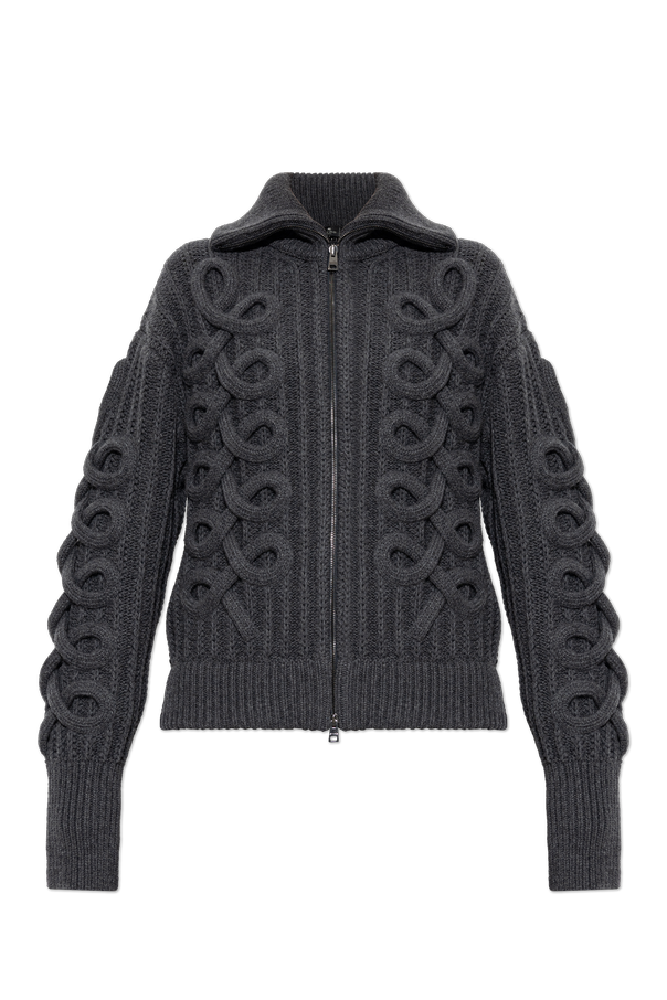 Wool cardigan with stand-up collar od Etro