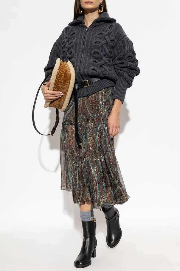 Etro Wollstrickjacke mit Stehkragen