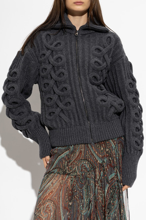 Etro Wollstrickjacke mit Stehkragen