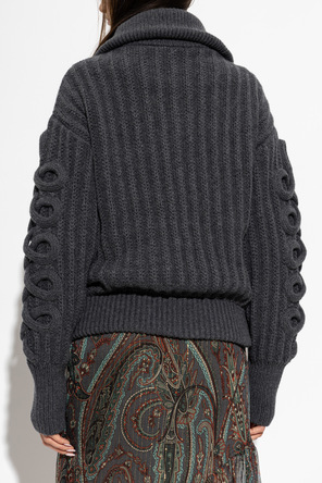 Etro Wollstrickjacke mit Stehkragen