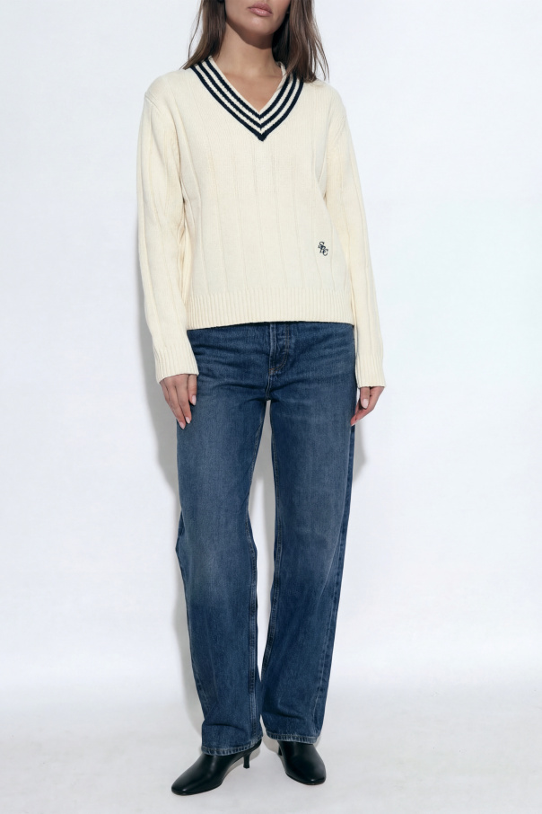 Sporty & Rich Kaschmirpullover mit V-Ausschnitt