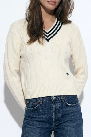 Sporty & Rich Kaschmirpullover mit V-Ausschnitt