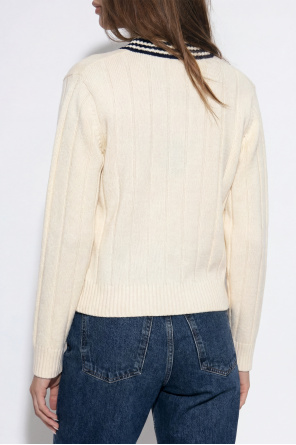 Sporty & Rich Kaschmirpullover mit V-Ausschnitt