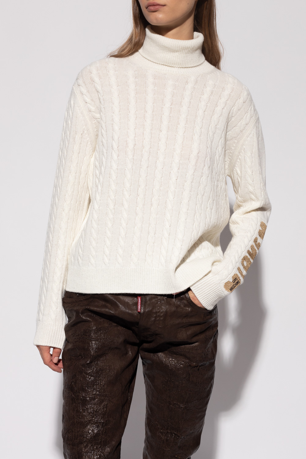 Love Moschino Ribbed turtleneck sweater