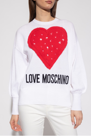 Love Moschino SikSilk T-shirt met logo in grijs