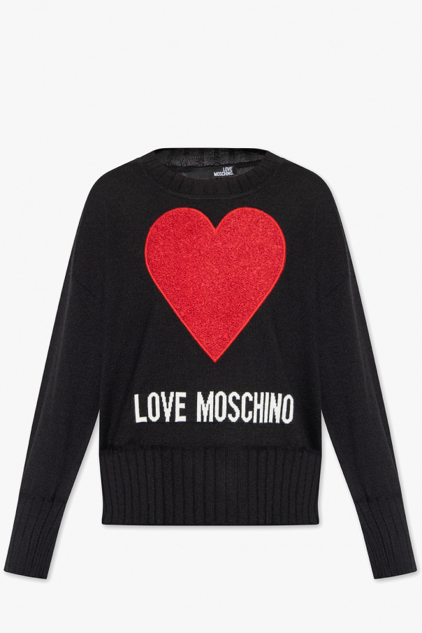 Love Moschino long-sleeved cotton sweatshirt Toni neutri
