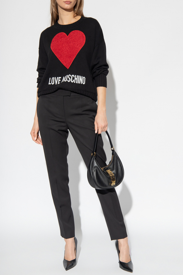 Love Moschino Button-up shirt featuring point collar and full-length sleeves with button cuffs