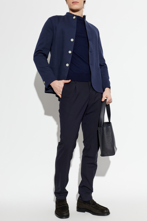Eleventy Wool sweater with a crew neck