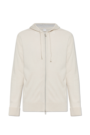Cashmere cardigan with hood