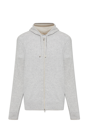 Cashmere cardigan with hood