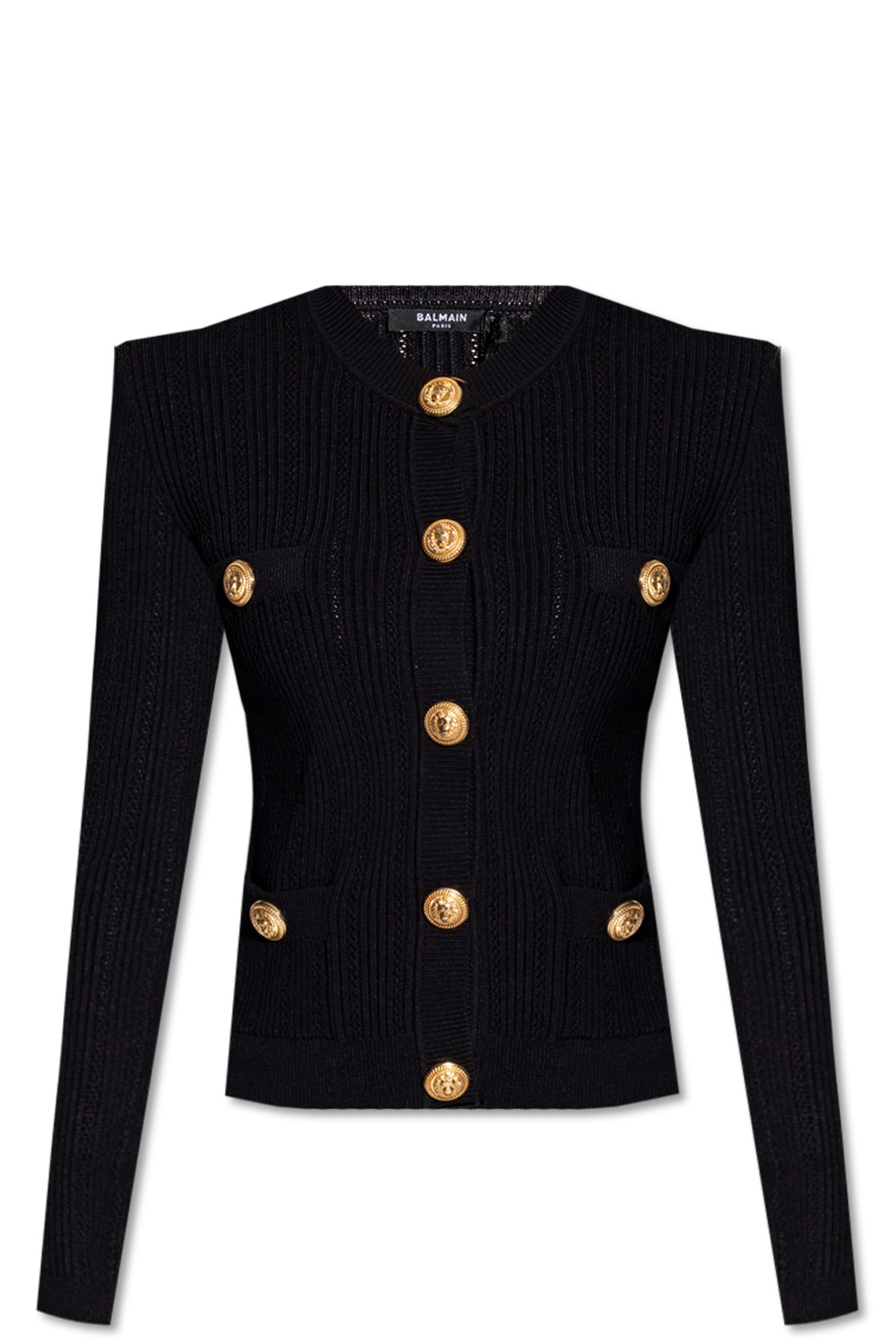 Black Cardigan with distinctive buttons Balmain - Vitkac HK