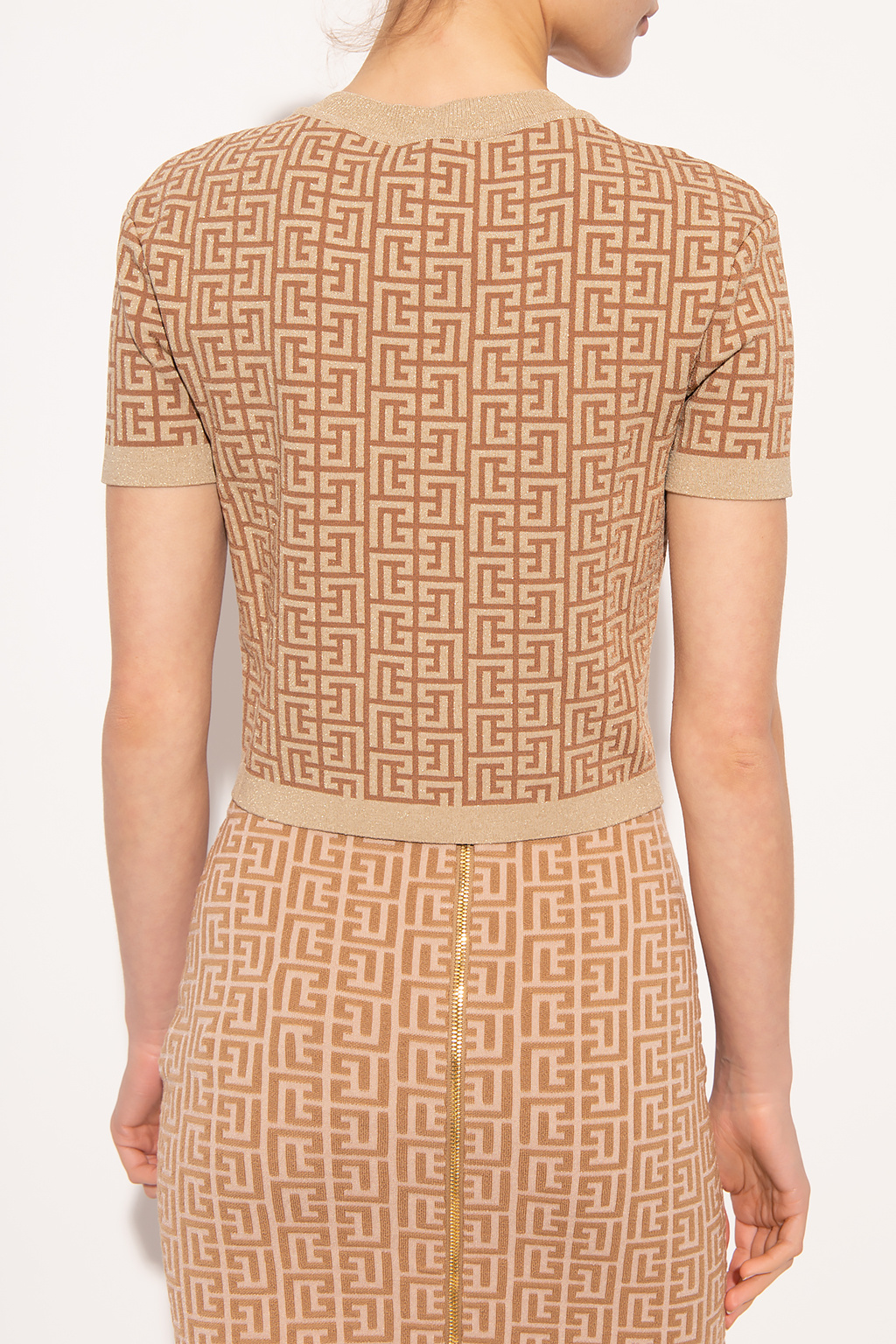 balmain 4G-motif Short-sleeved cardigan