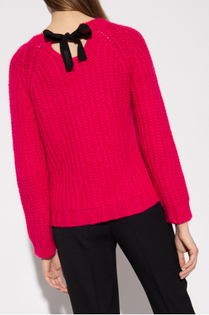 Red gold valentino Sweater with tie belt
