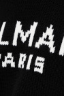Balmain BLACK Cropped sweater with logo