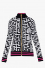 Balmain motif-print long-sleeve jacket
