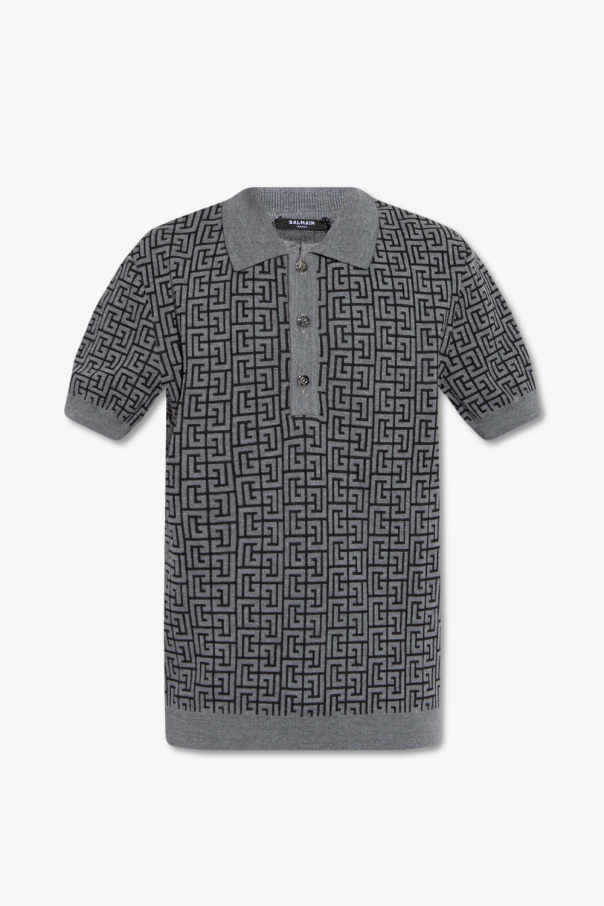 Balmain Monogrammed polo shirt