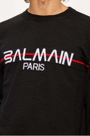 Balmain Balmain Bomberjacke mit Logo-Bündchen Schwarz