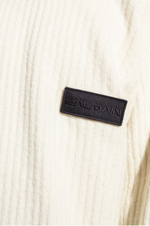 Balmain Balmain Kids logo-print cold-shoulder sweatshirt