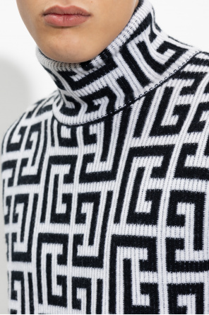 Balmain Monogrammed turtleneck sweater