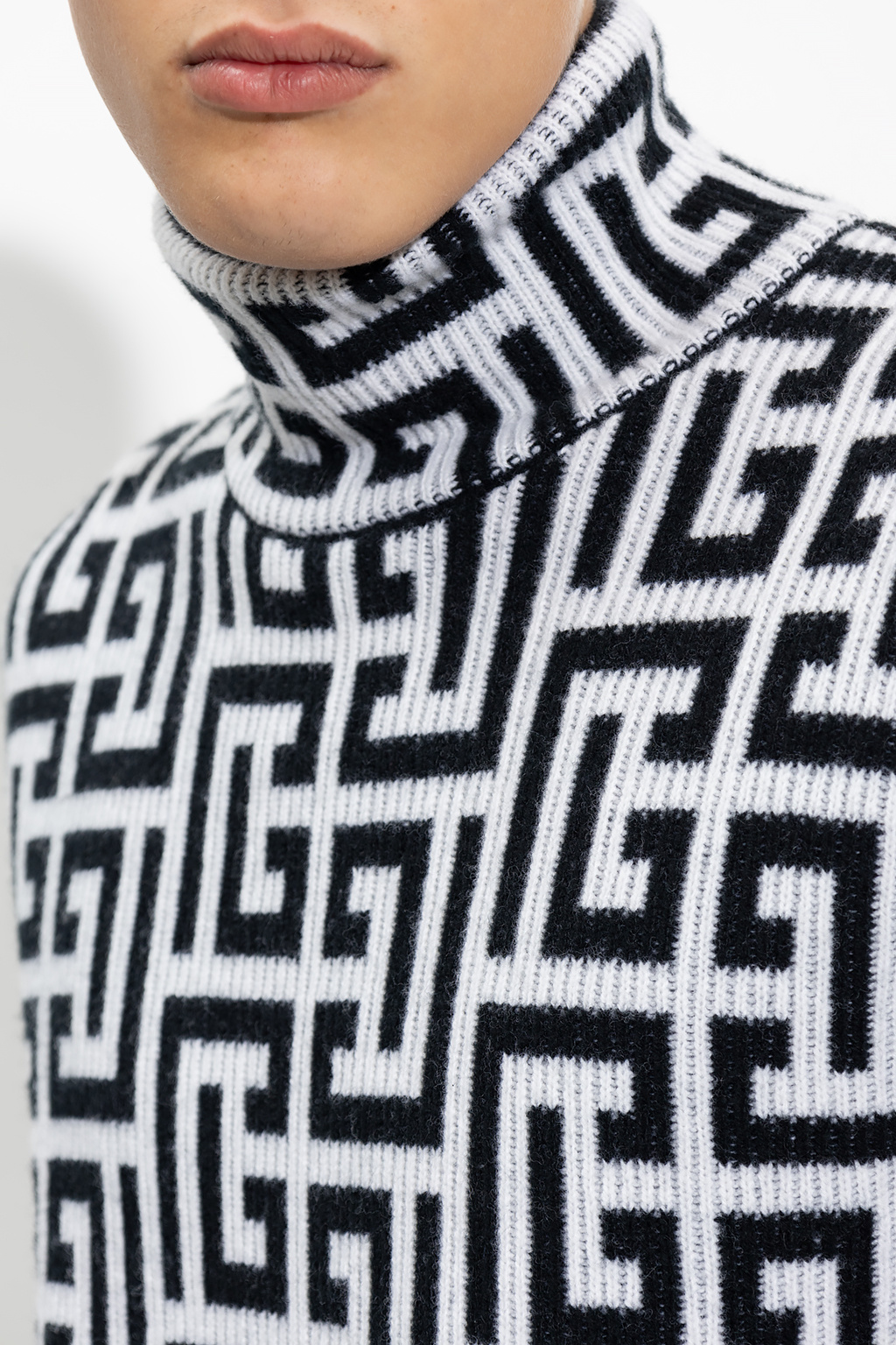 Balmain Monogram Rollneck Sweater