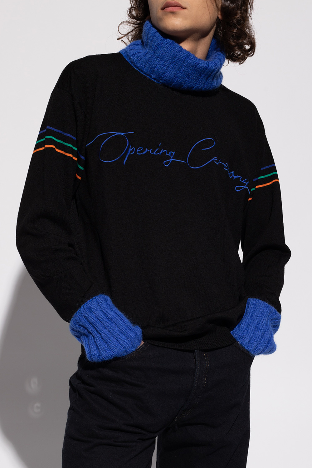 Opening Ceremony Wool sweater capuz with logo