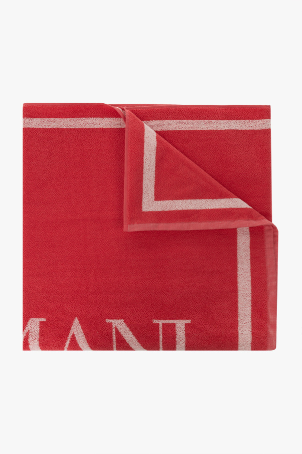 Emporio logo-trim Armani Towel with logo