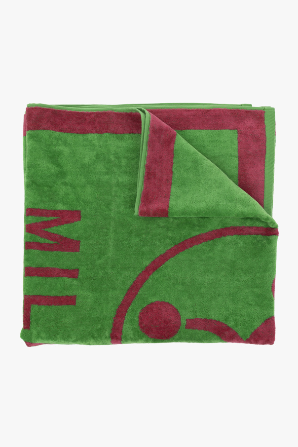 Moschino GREEN Towel with logo