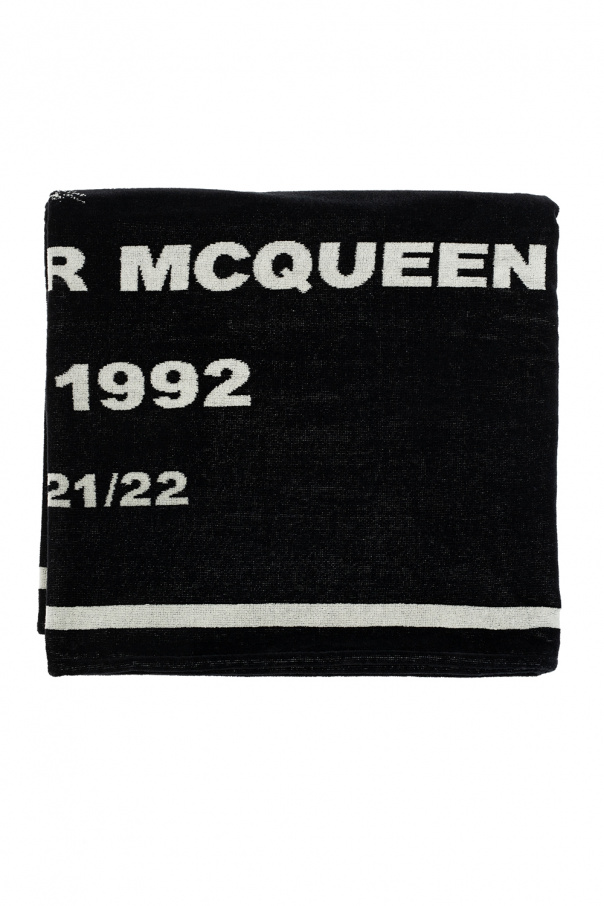 Alexander McQueen Alexander McQueen logo-print rectangle-frame sunglasses