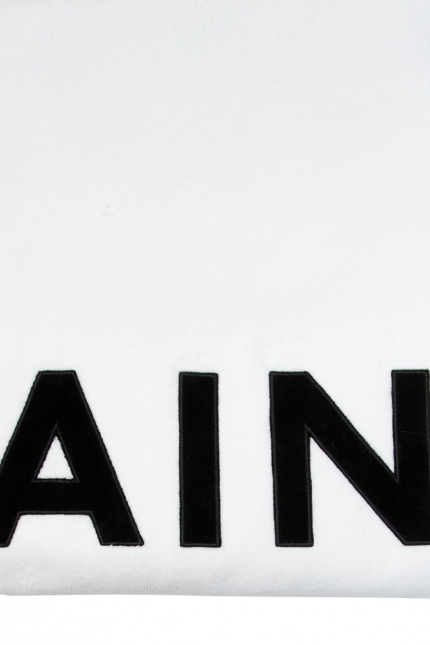 Balmain Balmain logo-detail washed denim shirt Black
