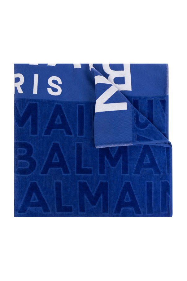 Balmain Beach towel with logo