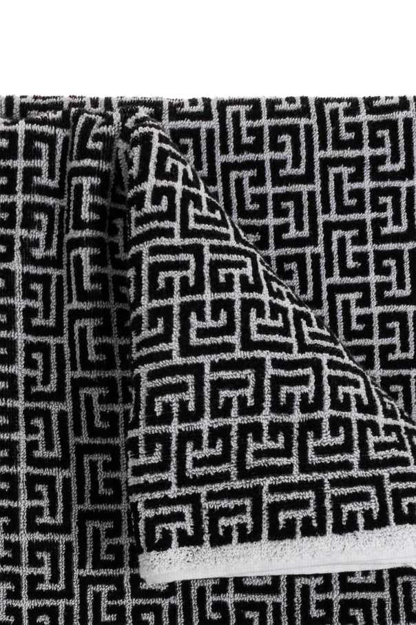 Balmain Kids Bath towel with monogram