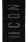 Dsquared2 BLACK Cotton towel with logo