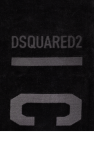 Dsquared2 BLACK Cotton towel with logo