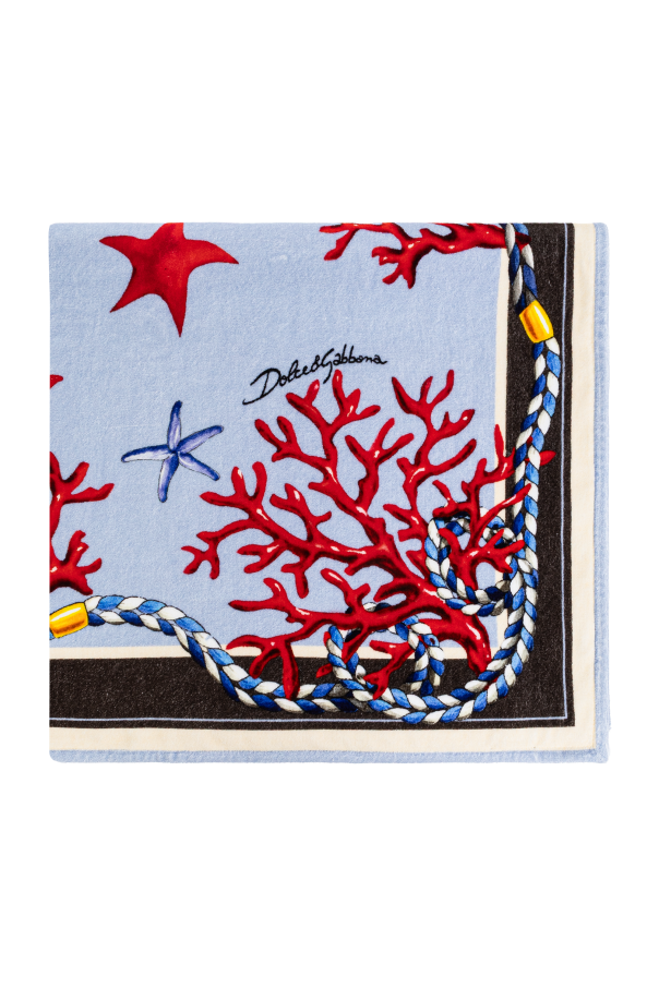 Bath towel with print od Dolce & Gabbana