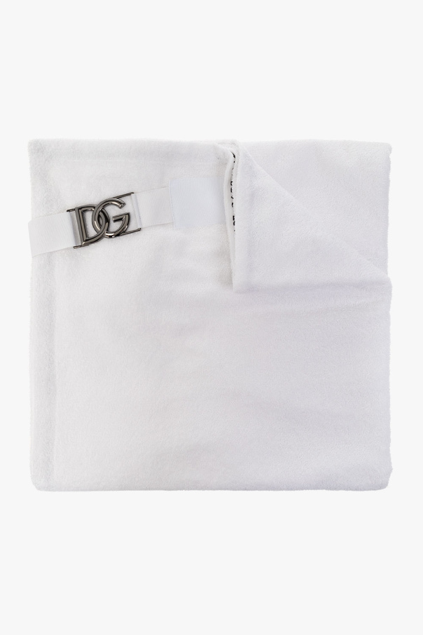 Dolce & Gabbana Set aus Tischset und Serviette Schwarz Towel with logo