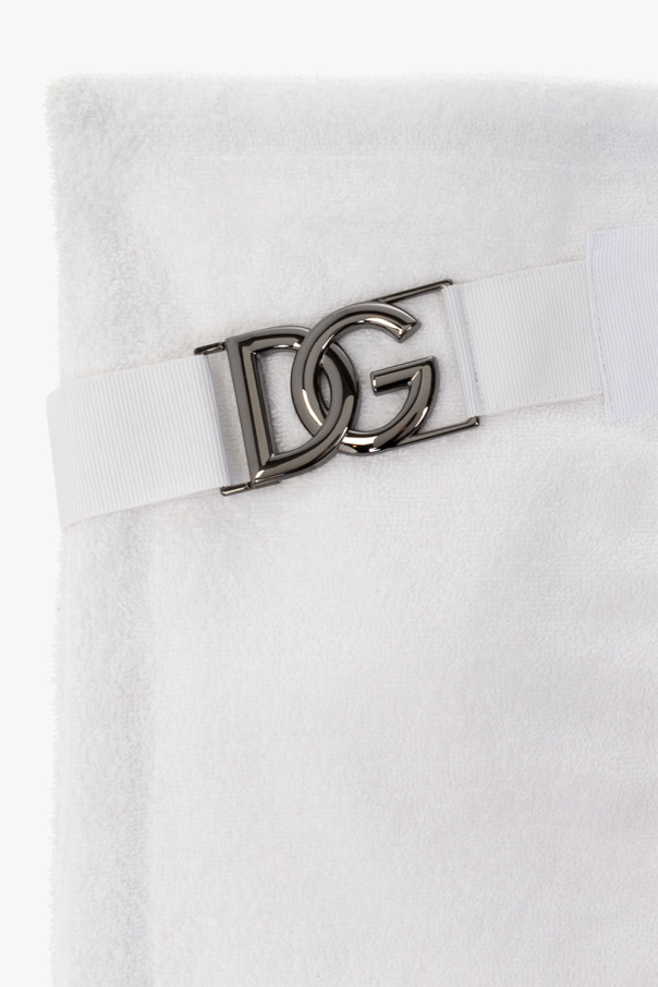 Dolce & Gabbana Pantoletten mit Logo-Riemen Weiß Dolce & Gabbana Balconette-BH mit Pailletten Rot