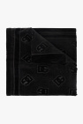 Dolce & Gabbana BLACK Beach towel with logo