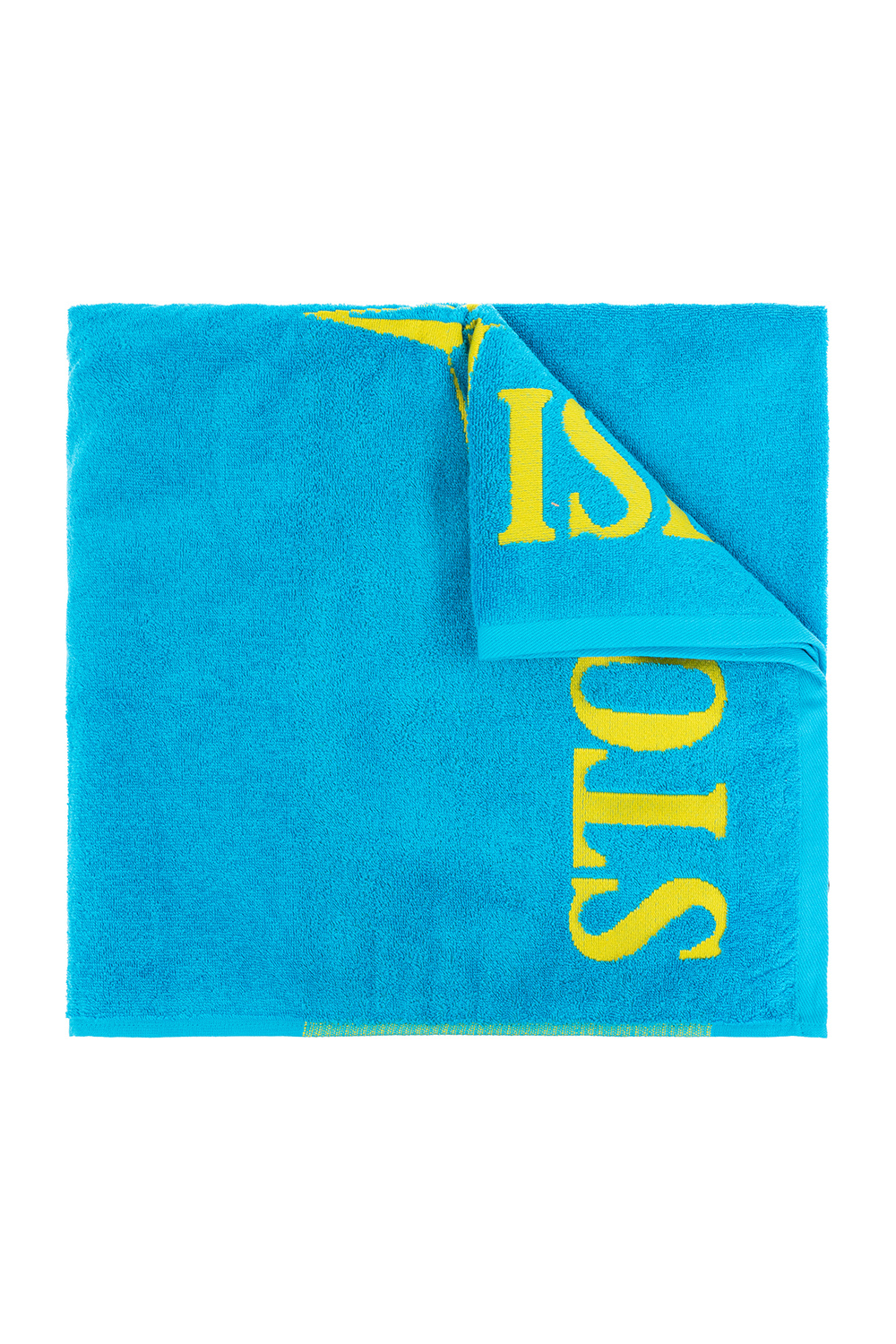 Stone Island logo-print Towel - Blue