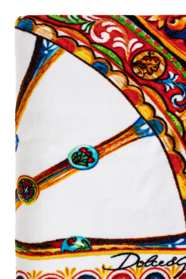 Dolce & Gabbana Toalha de banho com estampado "Carretto"