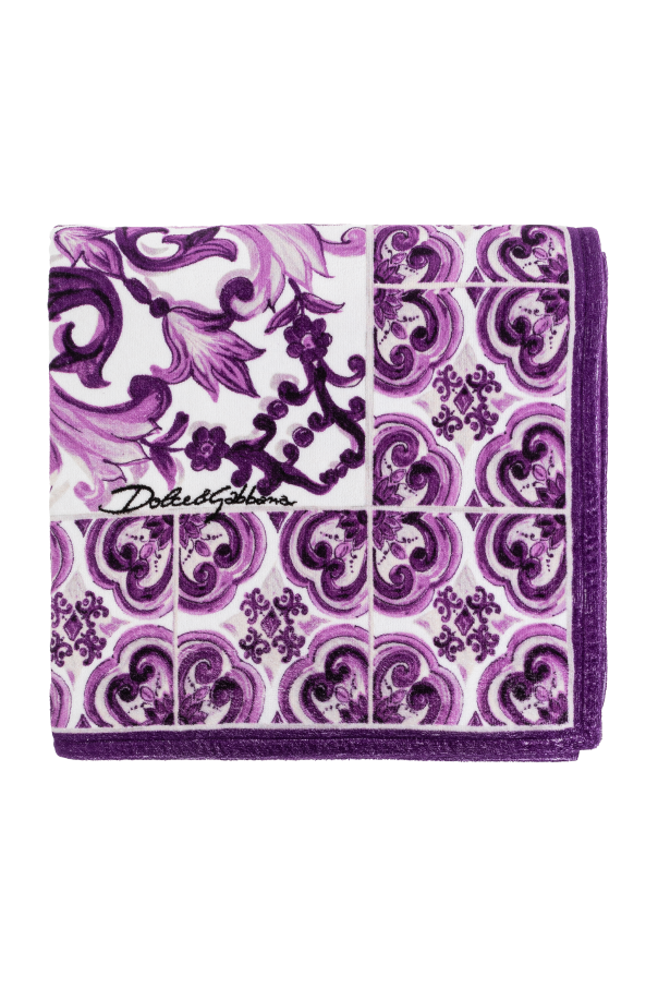 Bath towel with "Majolica" print, zdjęcie 1 Bath towel with "Majolica" print od Dolce & Gabbana