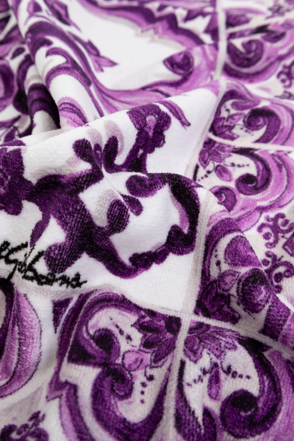 Dolce & Gabbana Toalla de baño con estampado "Majolica"