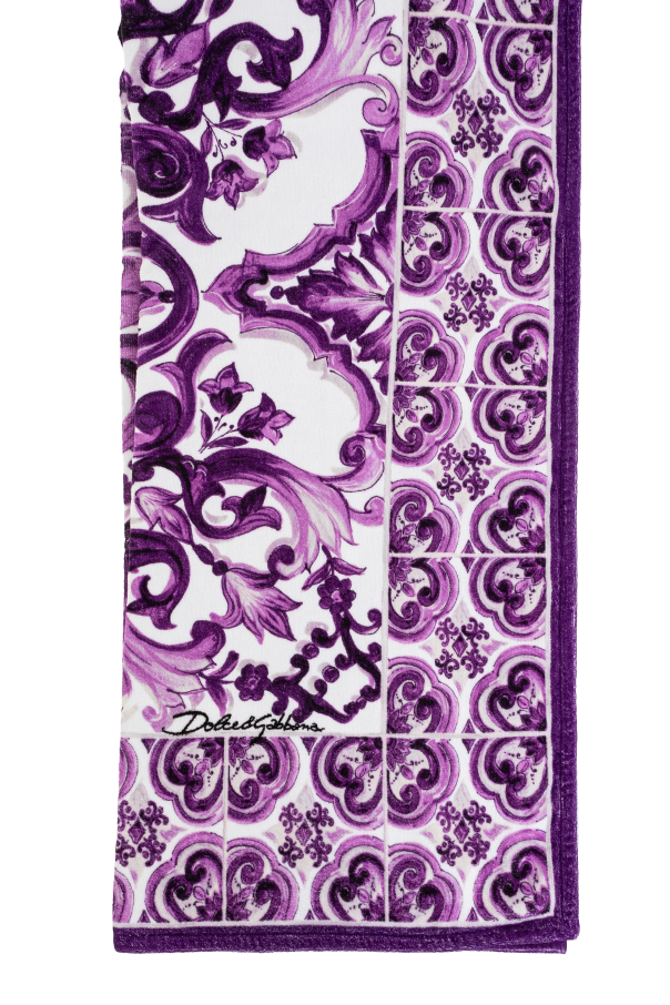 Dolce & Gabbana Toalla de baño con estampado "Majolica"