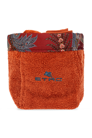 Etro Juego de cuatro toallas y cesta