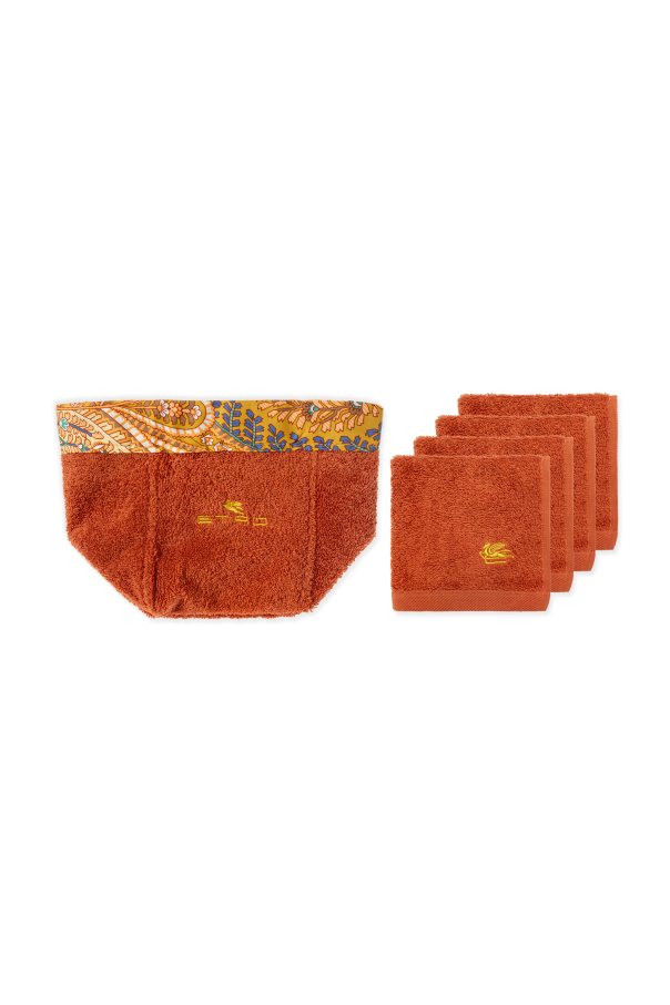 Cotton set of four towels and basket od Etro Home