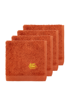Etro Home Cotton set of four towels and basket