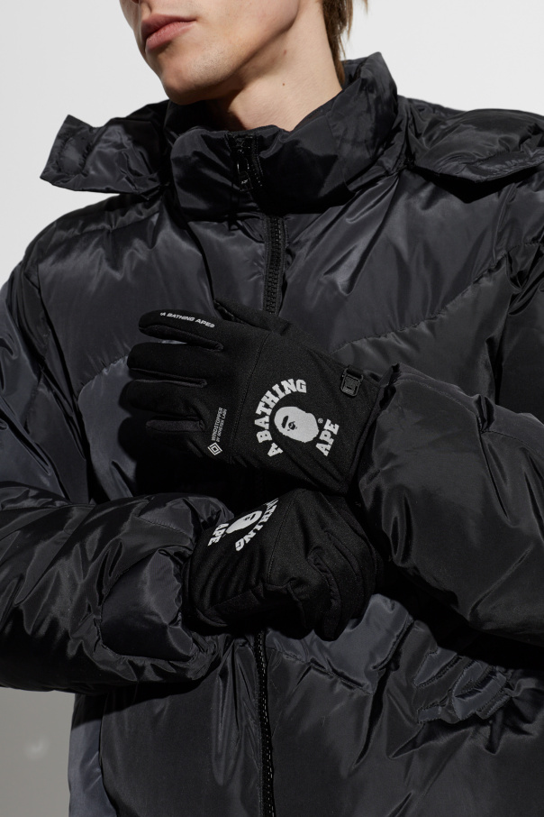 A BATHING APE® Guantes con logo