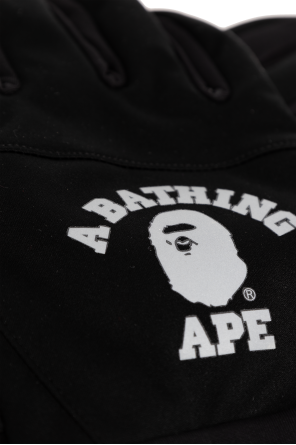 A BATHING APE® Guantes con logo