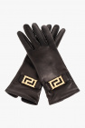 Versace BLACK Leather gloves
