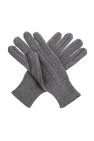 Versace GREY Wool gloves