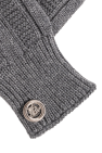 Versace GREY Wool gloves